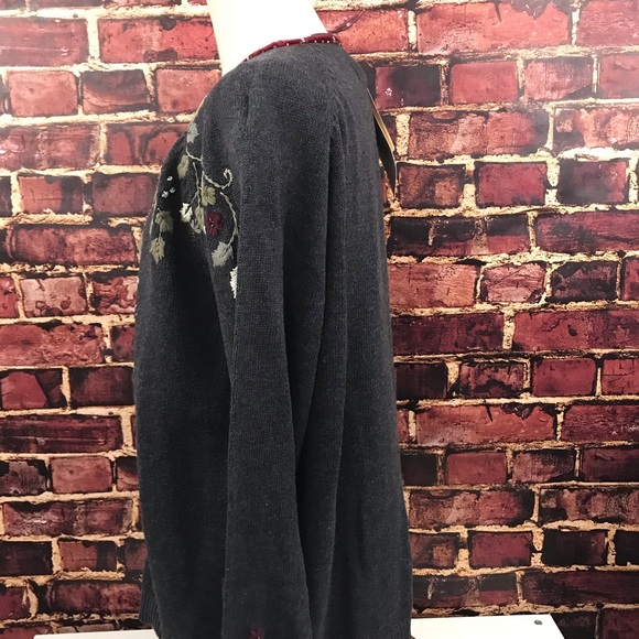 NEW Stiches in Time QVC Cardigan Sweater -Floral - Picture 3 of 8